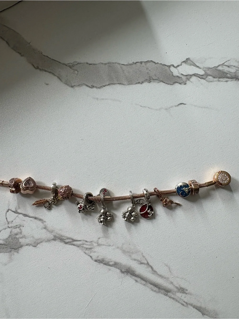 Rose Gold Pandora Charm Bracelet - Picture 4 of 13